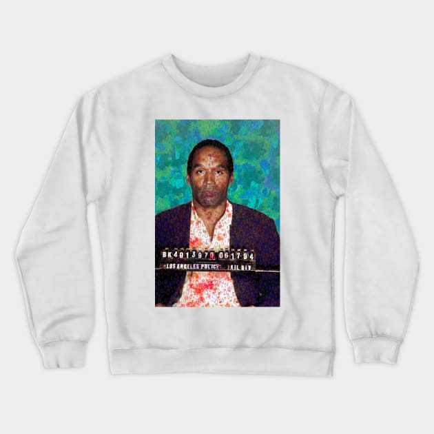 OJ Simpson Mugshot Crewneck Sweatshirt by SABREart